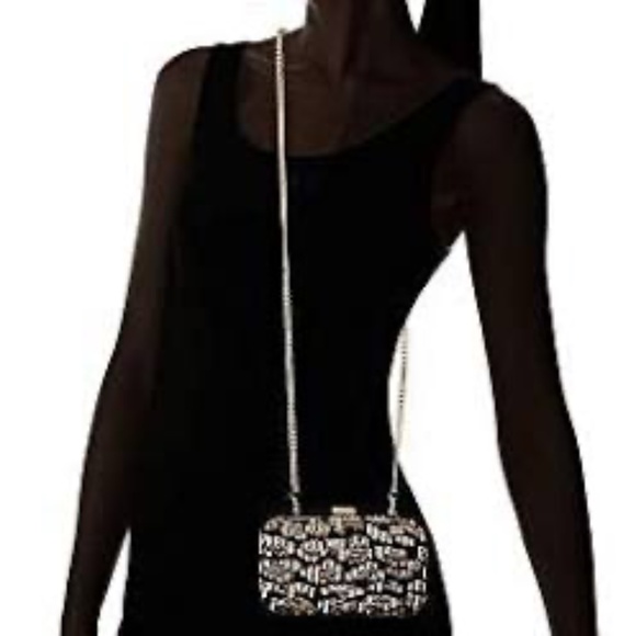 J. CREW Clutch Minaudiere Leopard Sequins Beads Detachable Chain Gold - Picture 11 of 13